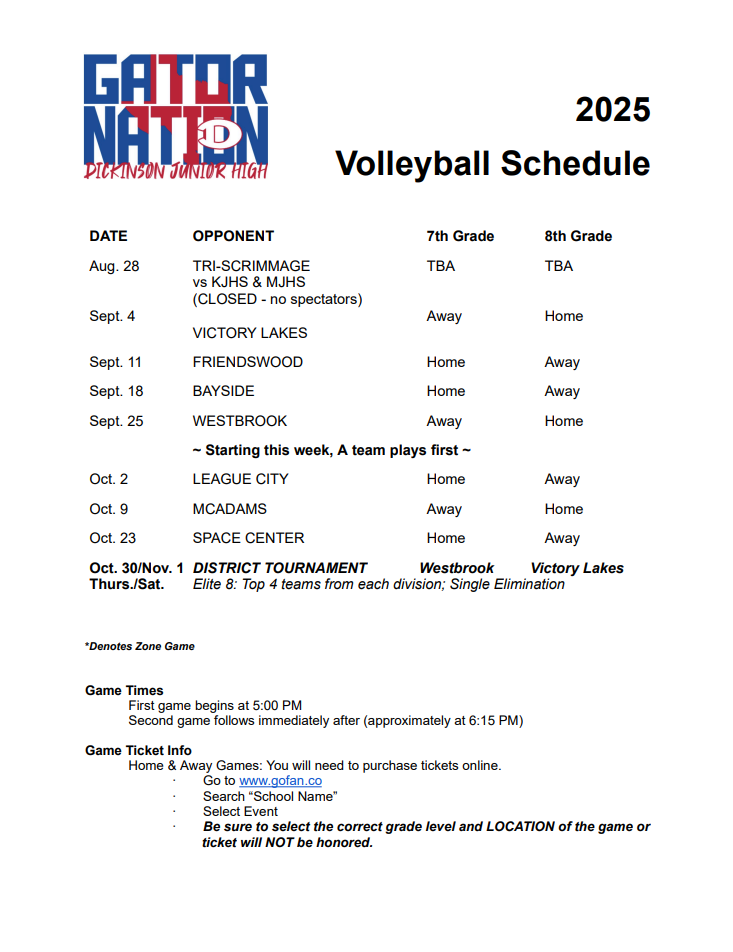 schedule
